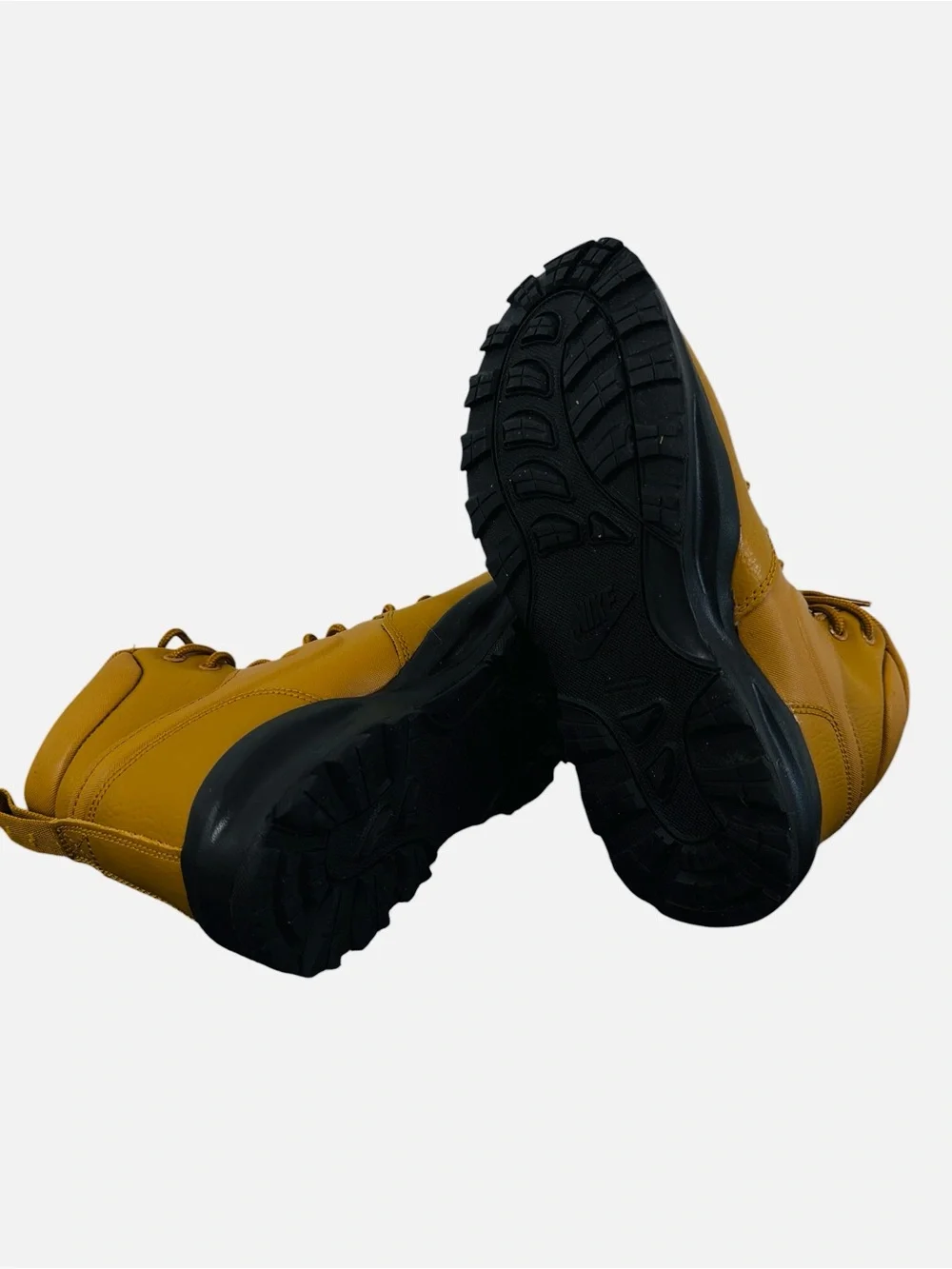 Nike Manoa Leather Boots (GS) Wheat/Black BQ5372-700 Unisex Youth Size 5.5Y